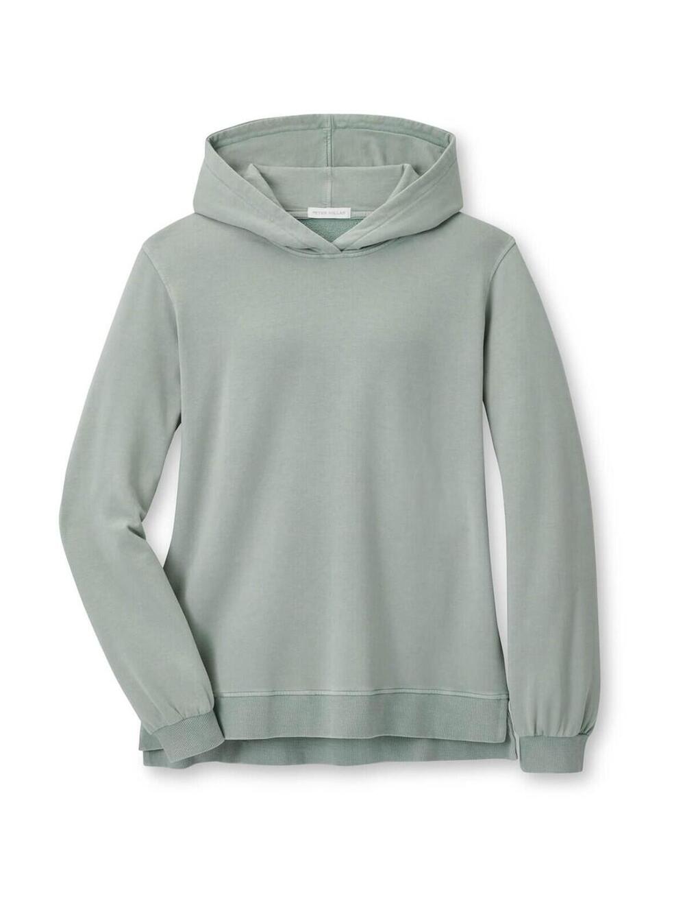 (C140) Peter Millar Lava Wash Women's Relaxed Pullover Hoodie Sage Green Small